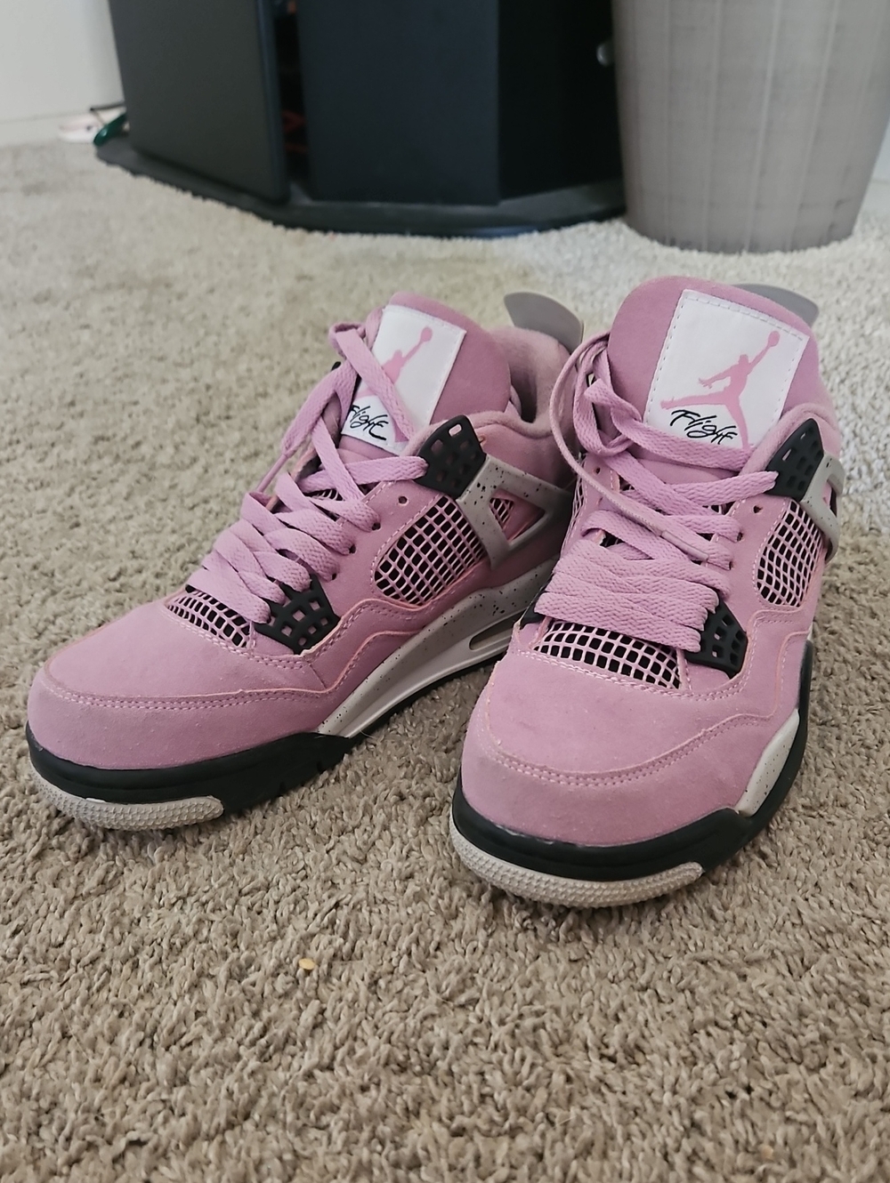 Jordan Women’s Pink Suede Retro 4 Sneakers